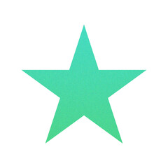 ​Abstract Grainy Gradient Star PNG. Single Five Pointed Star Icon with Retro Noise Texture. Trending Y2K Aesthetic Design Element for UI/Web Graphic
