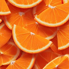 Vibrant close-up of fresh orange slices with juicy texture citrus fruit Photo