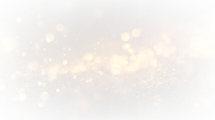 Light particles float in the air creating a soft glow during a festive evening celebration or gathering