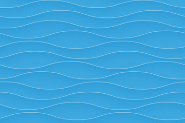Seamless Blue Wave Pattern with Smooth Curved Lines