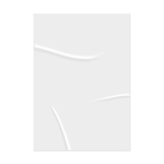 White Wrinkled Poster Mockup with Soft Fold Shadows