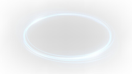Blue light circle on a transparent background appearing bright and dynamic during a visual art design project