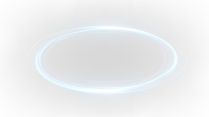 Blue circle shape with light effect on a transparent background for graphic design use and digital art