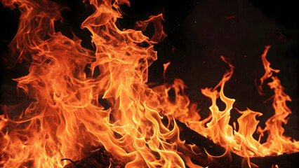 Close Up of Burning Fire Flames Background