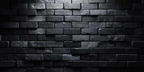 Black Brick Wall Texture for Background, Design, and Artistic Projects in Various Creative Applications and Environments