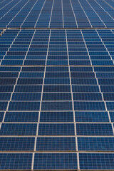 Solar panels converting sunlight into electricity, creating sustainable power and energy for a greener future system
