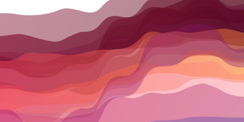 Fluid Abstract Wavy Layers in Warm Magenta and Orange Tones