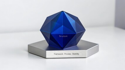 Perfectly Geometric Octagon Structure With Engraved Base