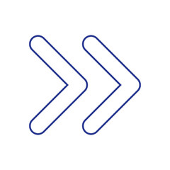 Double Right Arrow Icon &ndash; Forward Navigation Symbol