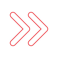 Double Right Arrow Icon &ndash; Forward Navigation Symbol