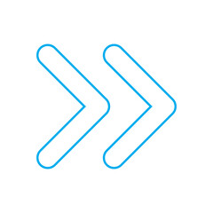 Double Right Arrow Icon &ndash; Forward Navigation Symbol