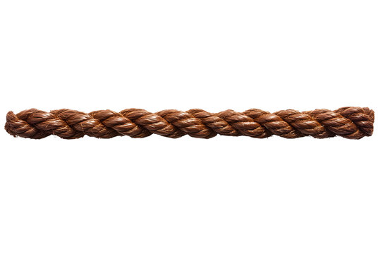High-Quality Brown Twisted Rope on Transparent Background for Design and Craft Projects