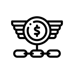 financial freedom line icon