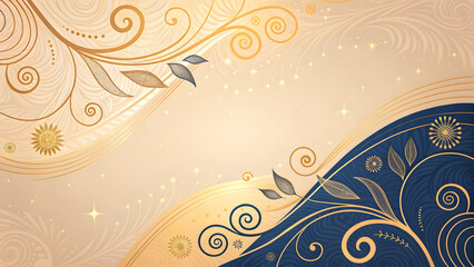 Elegant Gold and Blue Abstract Luxury Background