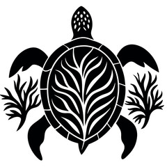 A logo-of-a-turtle-silhouette 