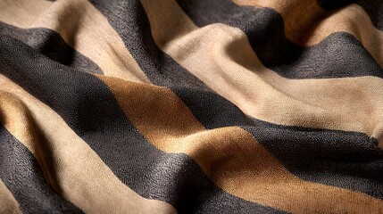 Close-up of Zebra Stripes Fabric Texture with Dramatic Lighting.