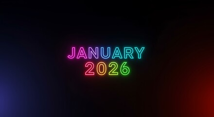 Neon January 2026 Sign