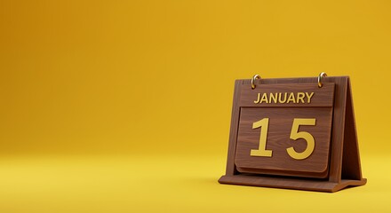 Wooden Calendar January 15th