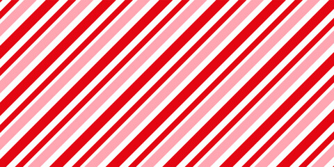 Candy cane Christmas background, peppermint diagonal stripes print seamless pattern © Iflah