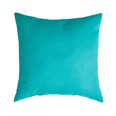 Turquoise Cushion Pillow Isolated on Transparent Background