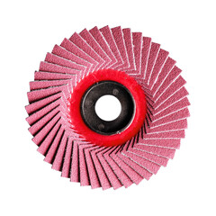 Pink Sanding Disc for Grinding and Polishing on Transparent Background