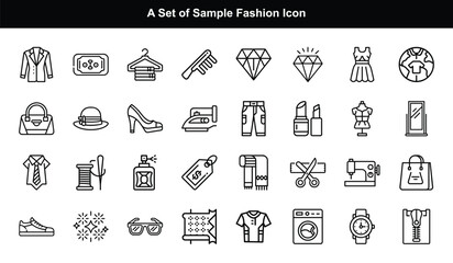 Fashion and Style Icon Collection for Apparel and Accessories