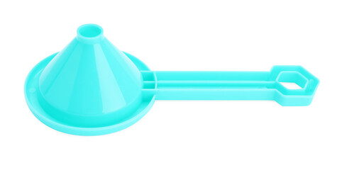 Fototapeta premium Plastic funnel isolated on white. Children's beach toy