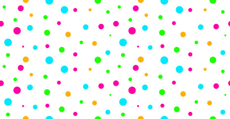 Colorful Polka Dot Seamless Pattern Background. Decorative. Vector Illustration