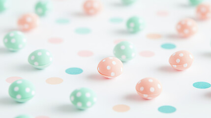 Soft Pastel Polka Dot Abstract Background