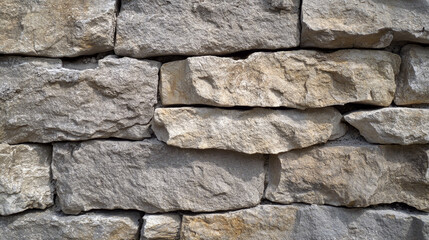 Gray Stone Brick Wall Texture Background