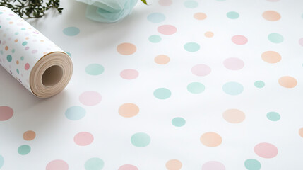 Pastel Polka Dot Wrapping Paper Background