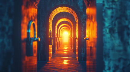 Abstract fractal realms