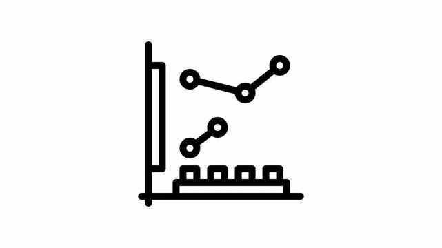 line graph animated icon - Motion Graphic Elements for Business ,Presentations and Design