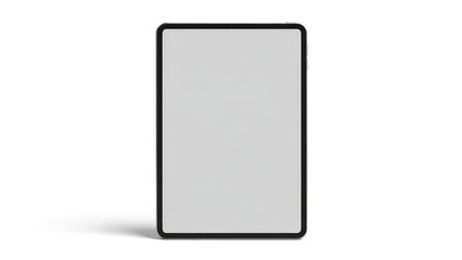 Modern black digital tablet blank screen for content display isolated on white background