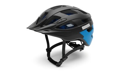 Modern bicycle helmet safety gear for outdoor sports and protection isolated on white background