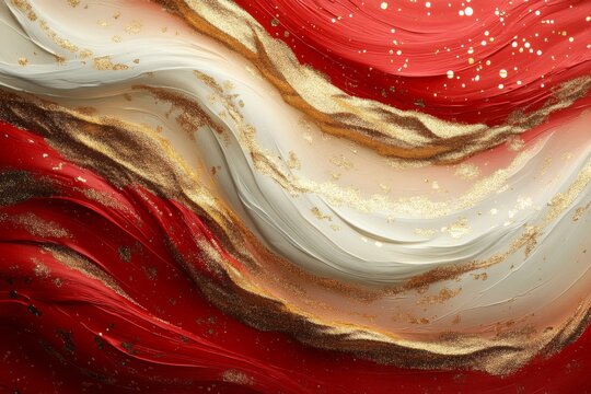 2026 Chinese New Year golden Horse. Elegant golden ornaments gold white and red color background look like a horse hair. Good Luck and Auspiciousness zodiac. Year of the Horse.
