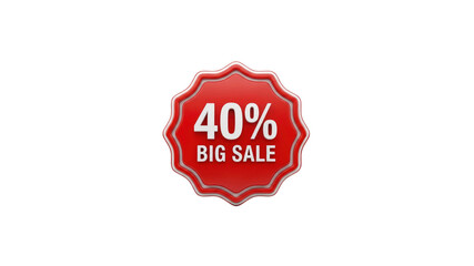 40 percent Big Sale badge