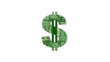 Obraz premium Dollar sign on Transparent Background