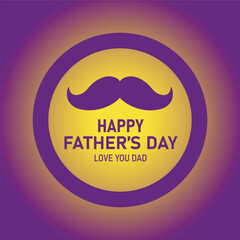Obraz premium Father's Day Mustache Card