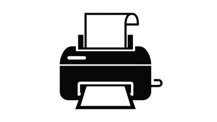 Modern printer with paper output in sleek design, Generative AI.