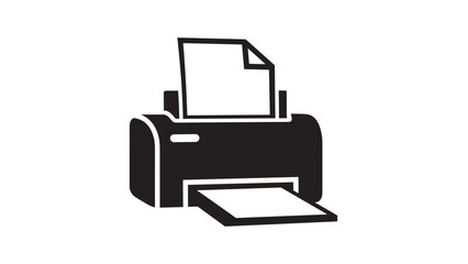 Modern printer with paper output tray extended, Generative AI.