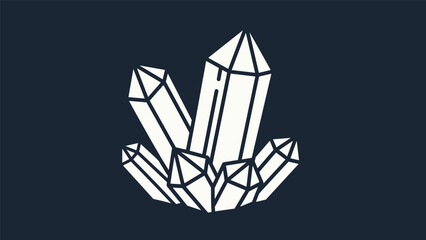 Stunning crystal cluster on dark background for luxury designs, Generative AI.