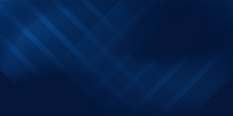 Obraz premium Modern dark blue abstract background with layered diagonal lines and soft gradient lighting. Elegant minimal geometric design.Business presentations, technology banners, professional digital backdrops