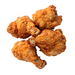 Crispy Fried Chicken Drumsticks isolated on transparent background 