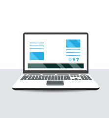 Computer  flat vector