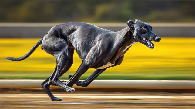 greyhound racing on track with speed and agility