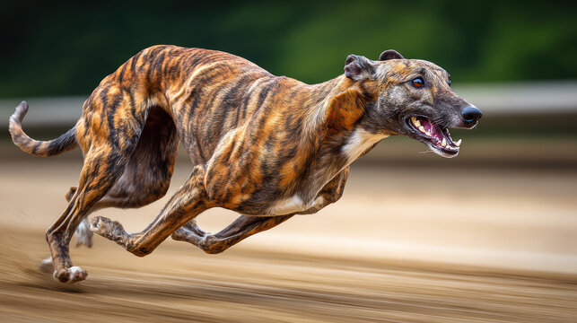 greyhound racing on track with speed and agility