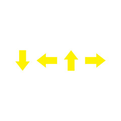 Right Left Up Down Arrow Set Icon &ndash; Four Direction Navigation Symbols