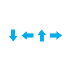 Right Left Up Down Arrow Set Icon &ndash; Four Direction Navigation Symbols
