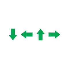 Right Left Up Down Arrow Set Icon &ndash; Four Direction Navigation Symbols